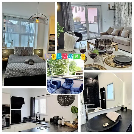 Black&white Home-by So'serenityhome-balcon-parking Apartment *